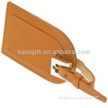 brown special luggage tag with security flap